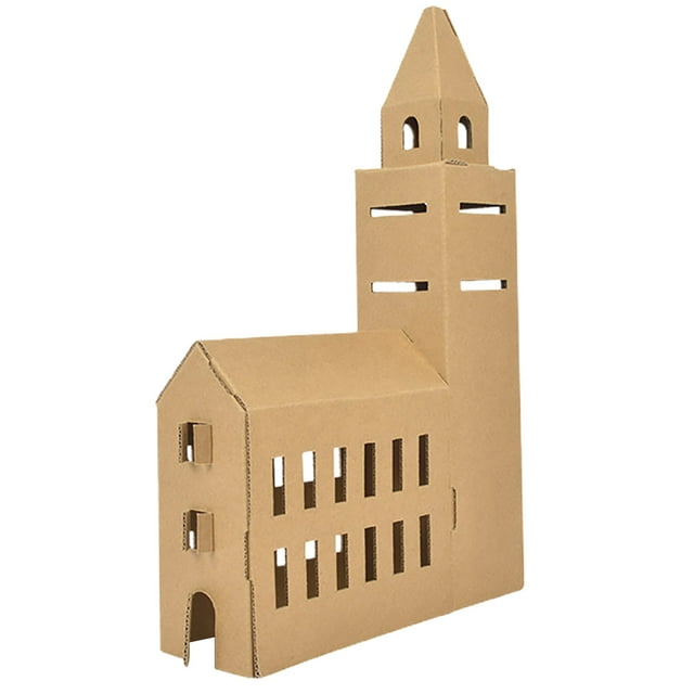 Visland 1 Set Interactive Handmade DIY Assembly Kit Paper Creative House Shape DIY Assembly Accessories for Children