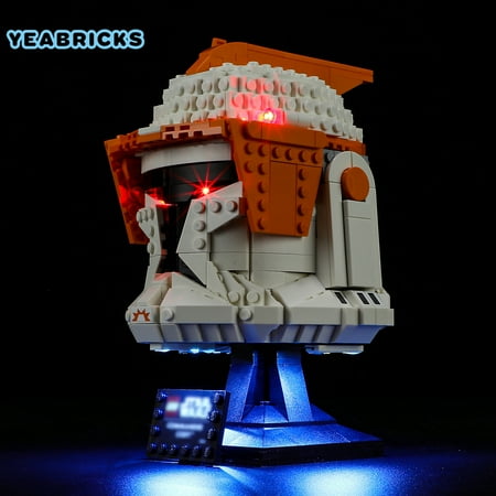 YEABRICKS LED Lighting Kit Compatible with LEGO Star Wars Clone Commander Cody Helmet 75350 Building Toy Set(Not Include the Model)