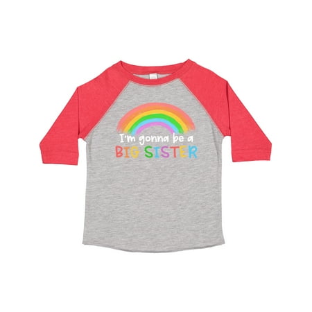 

Inktastic I m Gonna Be a Big Sister Rainbow Gift Toddler Boy or Toddler Girl T-Shirt