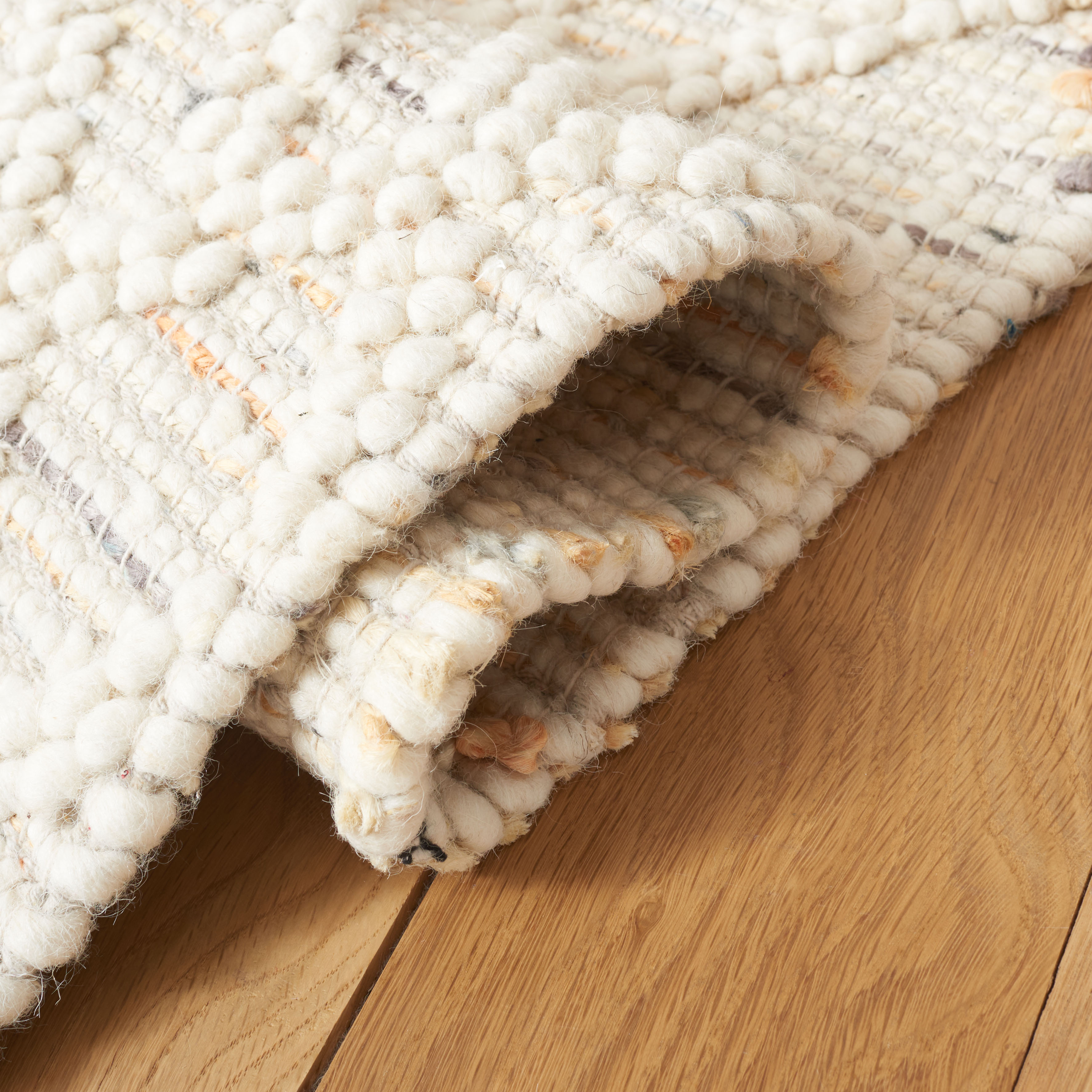 SAFAVIEH Natura Keith Geometric Runner Rug, Ivory/Orange, 2'3" x 9'