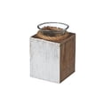 thumbnail image 4 of IH Casa Decor White Wooden Tealight Candle Holder With Rope 4.75", 4 of 4