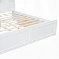 thumbnail image 3 of King Size Wood Platform Bed with 6 Storage Compartments & 2 Drawers, USB & Charging Station, White, 3 of 16