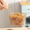 thumbnail image 4 of Mini Square Fry Basket(2 Pack), Stainless Steel French Fries Holder, Fried Food Table Serving, Oil Residue Filtration, for Kitchen Restaurant Party Barbecue, 4 of 8