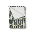 thumbnail image 2 of Leaves Soft Flannel Fleece Throw Blanket, Ornate Polka Dotted Pattern with Monochrome Tropical Spring Foliage Illustration, Cozy Plush for Indoor and Outdoor Use, 50" x 70", Multicolor, by Ambesonne, 2 of 5