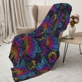 thumbnail image 3 of Rateoe Mandalas Dragonfly Pattern Flannel Throw Blanket, Ultra-soft Blanket for Bed, Couch, Car, Hypoallergenic Anti-pilling blanket-80"x60"(Vertical), 3 of 6