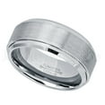 thumbnail image 2 of Mens Tungsten Ring - 9mm Brushed Finish Comfort Fit Tungsten Carbide Wedding Band - Beveled Edge Men's Anniversary Ring - TN023s5, 2 of 3