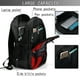 thumbnail image 4 of Balery Black Dog Red Background Mochila con carga USB para hombre y mujer - Mochila impermeable y antirrobo para laptop con puerto USB para viajes, trabajo, 4 of 7