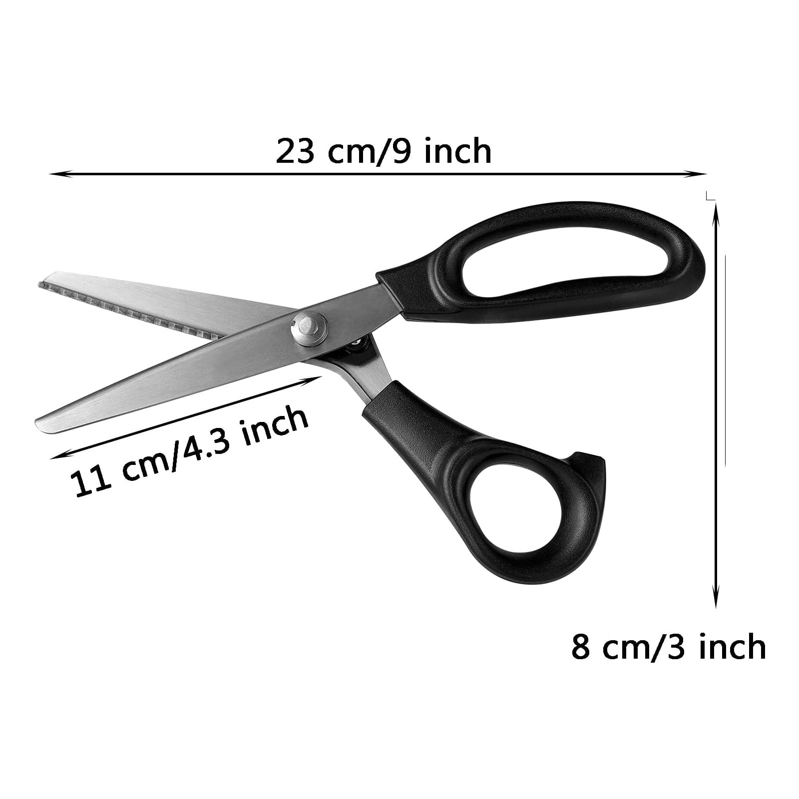 Yrmaups 5Pcs Triangular Lace Scissors, Dog Tooth Serrated Fabric Shears, Ergonomic Plastic Handle Scissors for Sewing Leather Paper and Crafting, Decorative Cutting Tool for Tailoring and Domestic