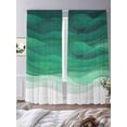 thumbnail image 2 of Sage Green Waves Sheer Curtains for Living Room Bedroom Ombre Coastal Ocean Water Abstract Sheer Curtains 96 Inch Long 2 Panels Set Light Filtering Curtain Window Treatments Drapes for Dining Room, 2 of 6
