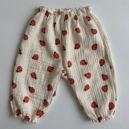 

DancePeanut Summer New Baby Pants Korean Kids Spring Organic Cotton Loose Tiger Bear Floral Print Pants Boys And Girls Lantern Trousers