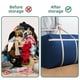 thumbnail image 4 of Large Reinforced Fabric Moving Storage Bag Easy To Clean Waterproof For Home Use Clothing And Quilt Storage Reinforced And Thickened, 4 of 8