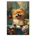 thumbnail image 3 of Funny Bathroom Wall Art CutePomeranian Dog Canvas Print Dog Bathtub Picture Humor Animal Artwork Painting for Restroom Bathroom, Funny Dog Canvas, Christmas Gifts, 3 of 5