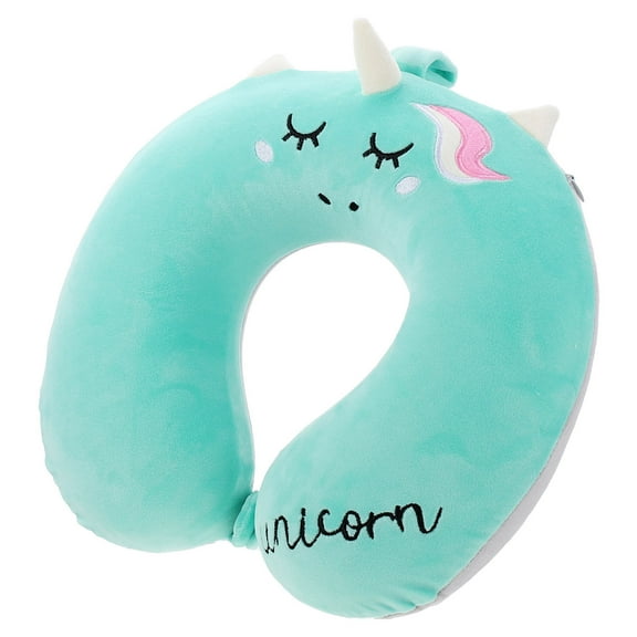 UPOUART Green Travel Neck Pillow Soft U Shape Pillow with Removable Cover for Comfortable Support