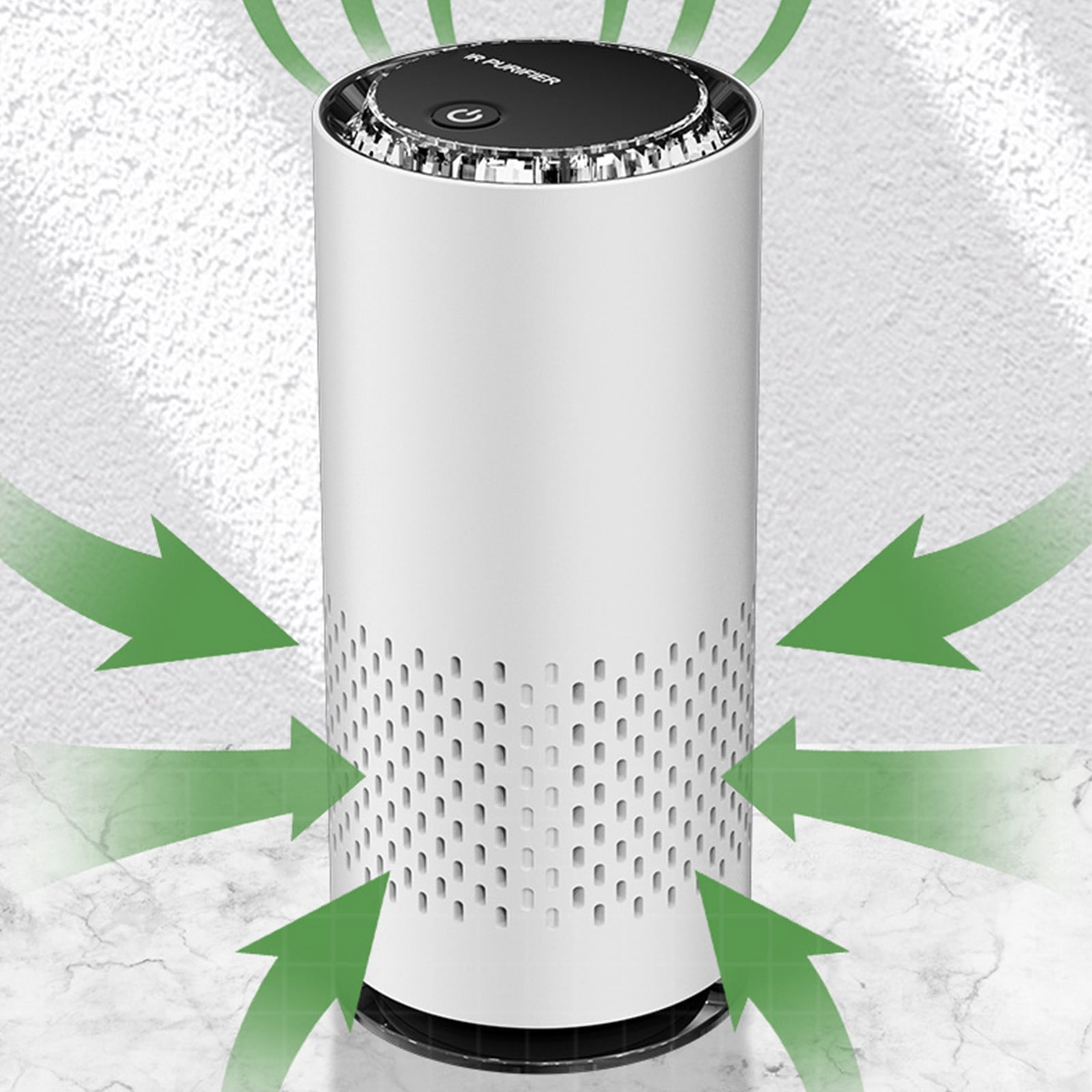 Purifiers For Home Pet Odor Eliminator With Activated Carbon Filter Portable 6.1 in x 3.34 in x 2.79 in White Plastic Unit