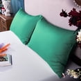 thumbnail image 2 of Lorviah 2 Pack Cotton Pillowcases, Ultra Soft & Luxurious 20"x36" King Size, Hypoallergenic, Envelope Closure, Dark Green, 2 of 5