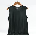 thumbnail image 1 of 1 Uds. Tops para hombre, chaleco de seda helada, ropa exterior, camisetas sin mangas transpirables con agujeros de malla de secado rápido, chaleco fresco de verano, tanques de viaje para playa, 1 of 5