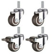 thumbnail image 1 of M10 Threaded Stem Rubber Heavy Duty Swivel Caster for Hand Trolley, Work Tables, Furniture Wheels, 2 inch, Thread Diameter: 10mm, Length 25mm, 2PCS wi, 1 of 5