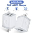 thumbnail image 4 of AILKIN Type C Charger Block Fast Charging,Usb Charger Block with 2PACK Usb A to Usb C Cable 10ft 2.1A Dual Port USB Wall Charger Block Adapter Plug High Speed Phone Android Charger Cord Type C, 4 of 9