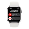thumbnail image 5 of Apple Watch Series 8 GPS + Cellular 41mm Silver Stainless Steel Case with White Sport Band - M/L. Fitness Tracker, Blood Oxygen & ECG Apps, Always-On Retina Display, 5 of 9