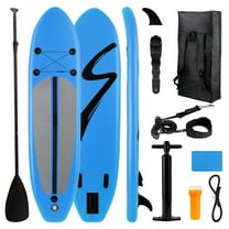 Arlopu 10' Inflatable Stand up Paddle Board SUP Surfboard with Aluminum Paddle for Adults, 6'' Thick