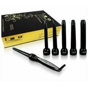 ISO Beauty Gold Collection 5P Curling Iron Wand 5 Pieces Set - Sizes: 19mm, 25mm, 32mm, 25-18mm, 32-25mm