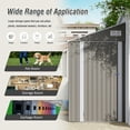 thumbnail image 6 of 4x8 FT Outdoor Storage Shed Side, Metal Garden Shed with Lockable Hinged Door, Lean to Shed with 6 Air Vents, Outside Tool Shed with Sloped Roof, Waterproof Storage Building for Backyard, Patio, 6 of 8