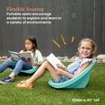 thumbnail image 5 of ECR4Kids Leaf Floor Seats with Mobile Leaf Seat Cart, Flexible Seating, Seafoam, 12-Piece, 5 of 9