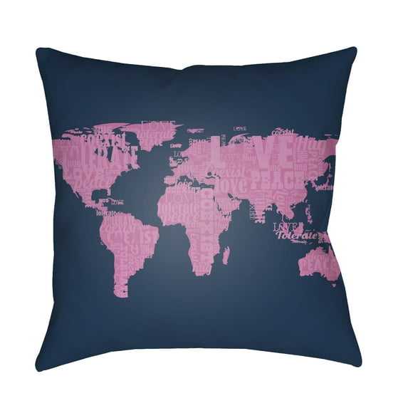 Artistic Weavers LTCH1448-2020 Litchfield Square Pillow, Fuchsia & Navy Blue - 20 x 20 ft.