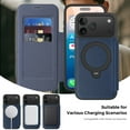 thumbnail image 2 of Dteck for iPhone 17 Pro Case, Card Holder RFID Blocking Flip Leather Case for iPhone 17 Pro, Magnetic Ring Stand Compatible with MagSafe, Full Body Protection Shockproof for Men Women,Blue, 2 of 8