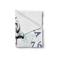 thumbnail image 2 of Anchor Soft Flannel Fleece Throw Blanket, Deep Blue Sea Pacific Coast Vintage Emblem from 1976 Grungy Display, Cozy Plush for Indoor and Outdoor Use, 60" x 80", Dark Blue Black, by Ambesonne, 2 of 5