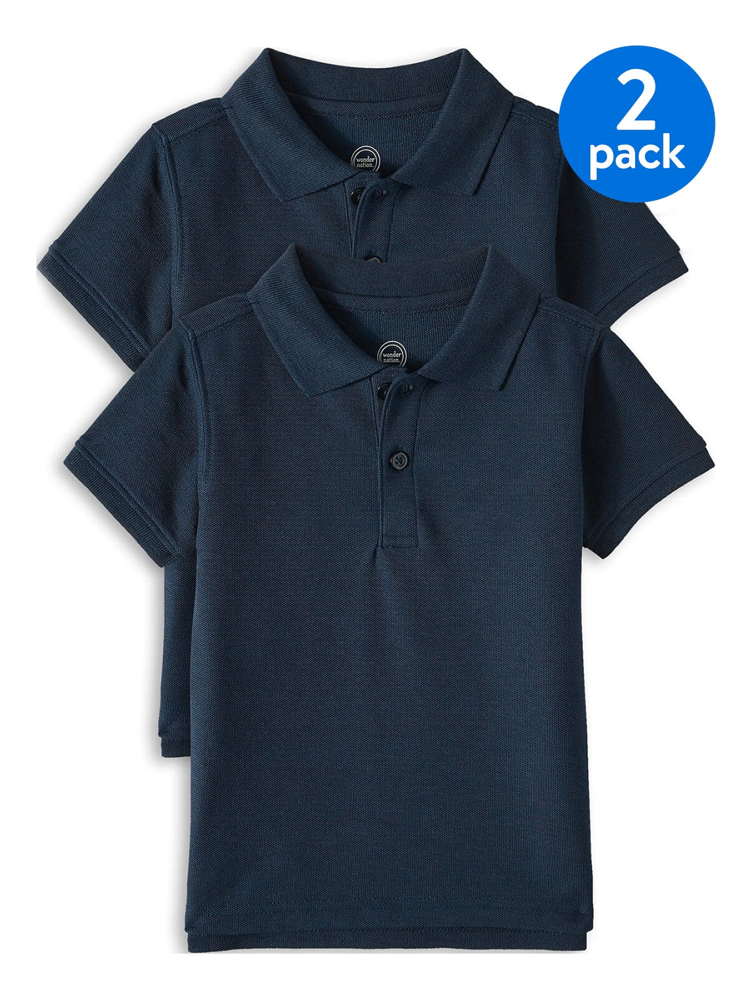 Boys School 2 Pack Short Sleeve Shirts Light Blue sizes Age 3-18 Uniform Shirt 