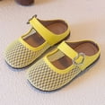 thumbnail image 5 of Gtoiithly Girls Summer Sandals for Kids Comfortable Lightweight Outdoor Play Shoes with Adjustable Straps for Toddler and Little Girls Yellow 4-4.5 Years, 5 of 5