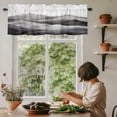 thumbnail image 5 of Black White Mountain Window Valance Curtain Abstract Art Rod Pocket Short Curtain for Living Room, Bedroom & Kitchen Window Decor 54x18in, 5 of 8