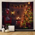 thumbnail image 2 of Tapiz de pared Happy Christmas de fibra de microtela de 150 x 150 cm, 2 of 2