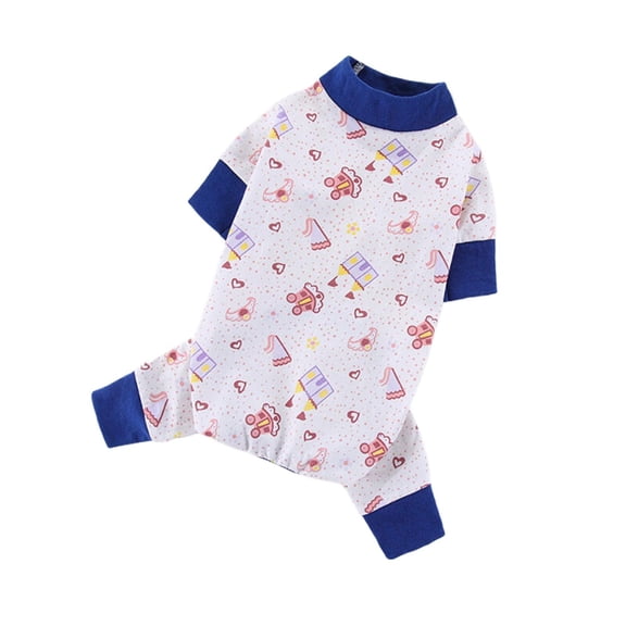 Soft Pure Cotton Dog Pajamas Dog Clothes Pet Jumpsuit Puppy Pet Dog Daily Party Wear,Xs