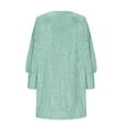 thumbnail image 5 of Women's Trendy Short Dress with Glittering sequins and Asymmetrical Off Shoulder Long Sleeve for Party Enthusiasts, 5 of 9