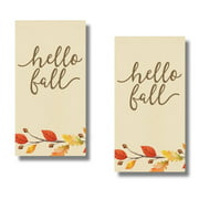 2-Pack: Hello Fall Paper Hand Guest Towels | Disposable Hand Towels, Buffet Disposable Napkins, 32 in total