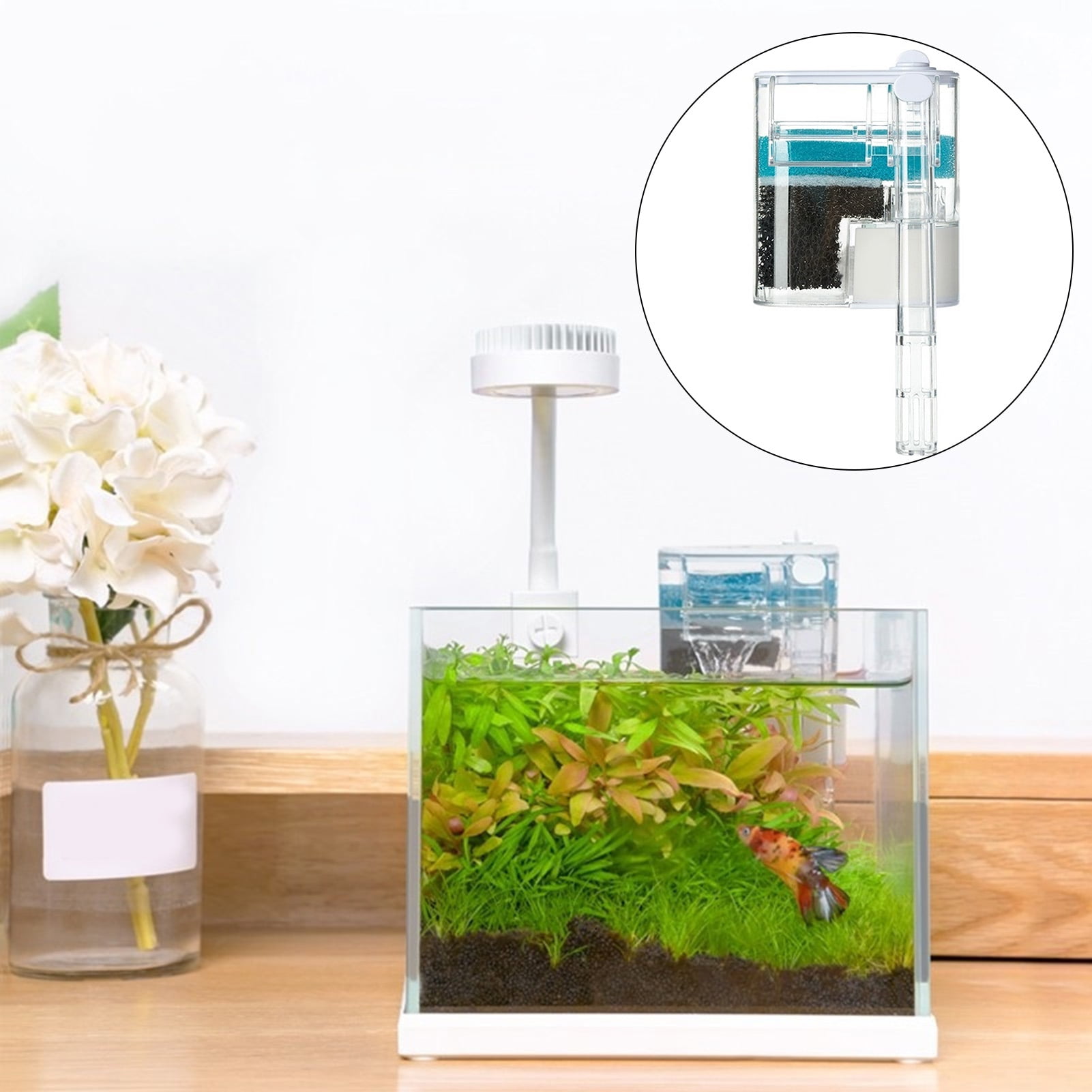Anvazise Fish Tank Filter Pollutionfree Wallmounted Longlasting