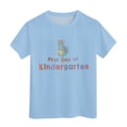 thumbnail image 4 of Povozer Toddler Baby Girl Back to School T-Shirt Outfit Kindergarten First Grade Short Sleeve T-Shirt First Day of Kindergarten Tops(Light Blue,12-13 Years), 4 of 4