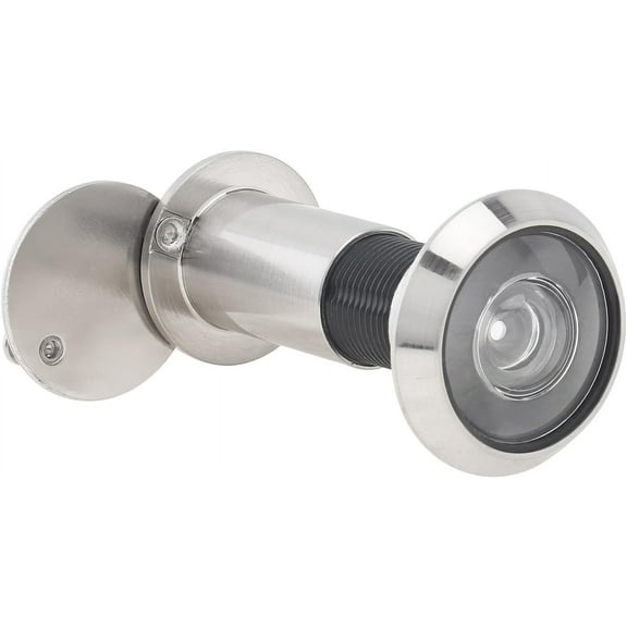 Menkey Door Viewer Peep Hole 200-degree with Heavy Duty Rotating Privacy Cover Brushed Nickel, 1-1/2" to 2-3/8"