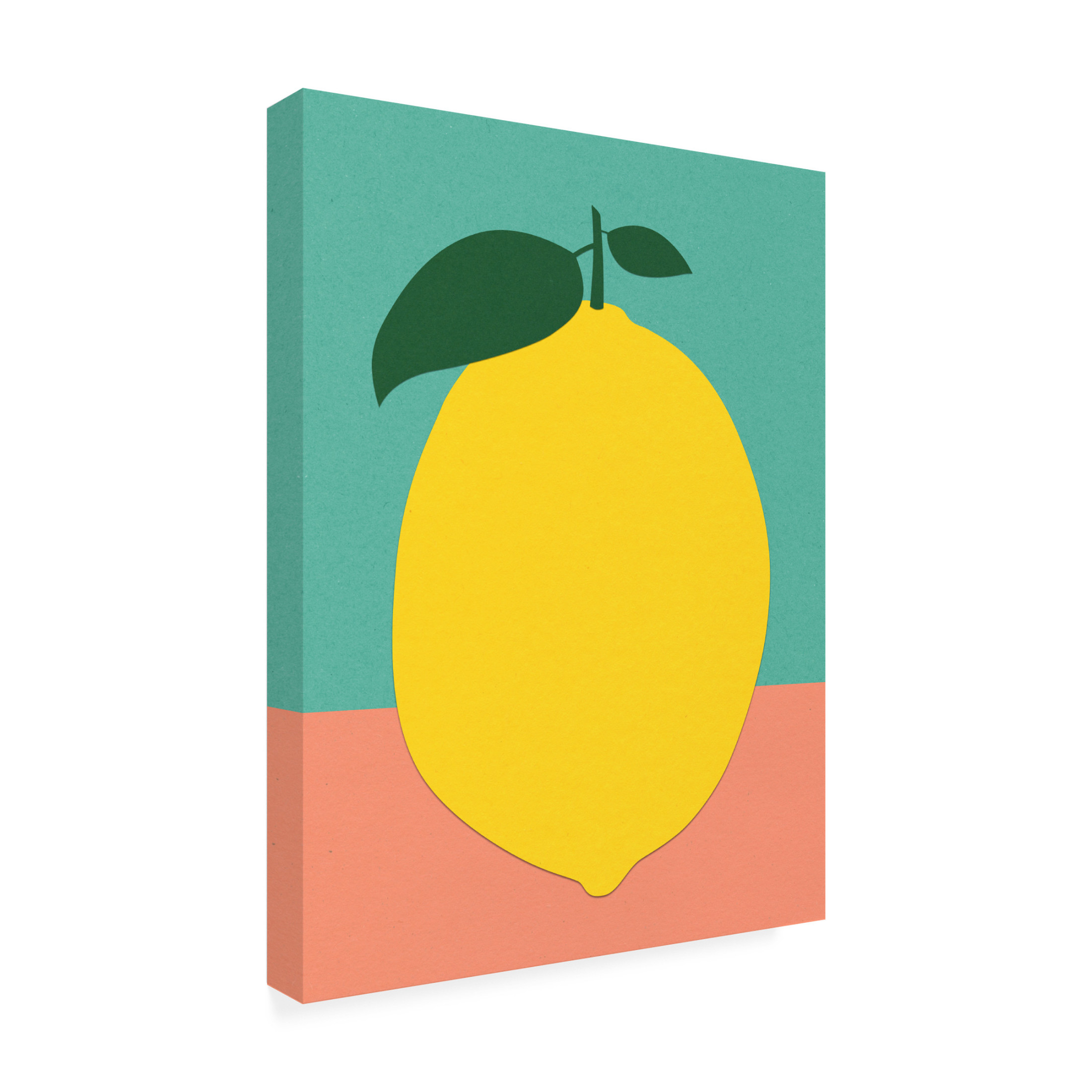 Trademark Fine Art Rosi Feist Lemon With Two Leaves Canvas Wall Art