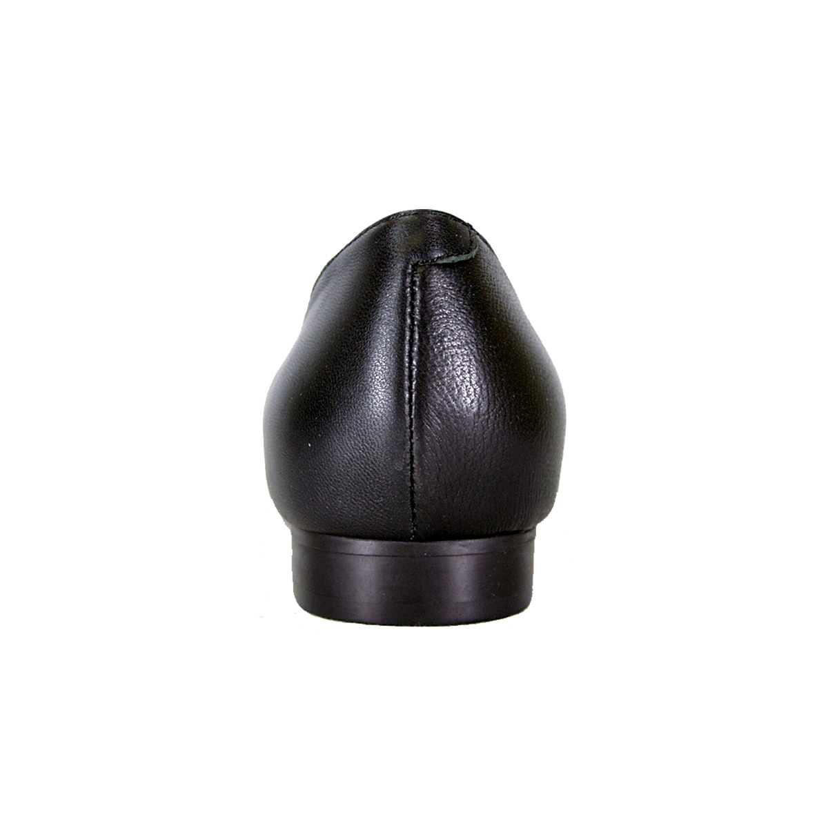 PEERAGE Jayden Women Wide Width Leather Dress Flat Pump with Glossy Patent PU Square Toe Cap and Bow BLACK 8