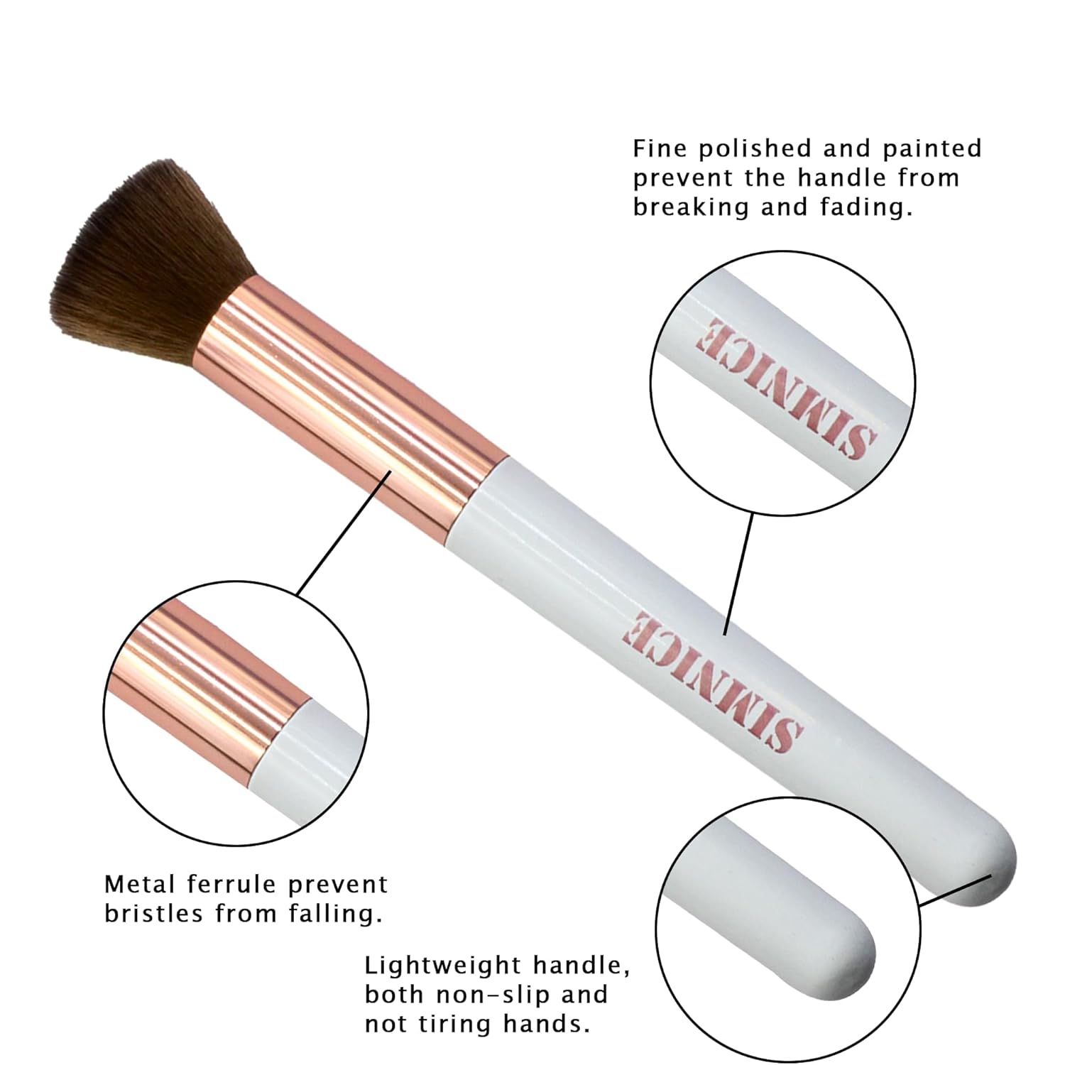 Simnice Make-up Pinsel Set 6-teilig - Für Foundation, Lidschatten, Concealer & Mehr