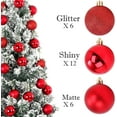 thumbnail image 2 of 24pcs Small Christmas Ball, 4cm/1.57'' Ornaments Shatterproof Mini Desktop Christmas Tree Balls Multicolor Pastel Tree Ornaments Pendant (24pcs Red), 2 of 7