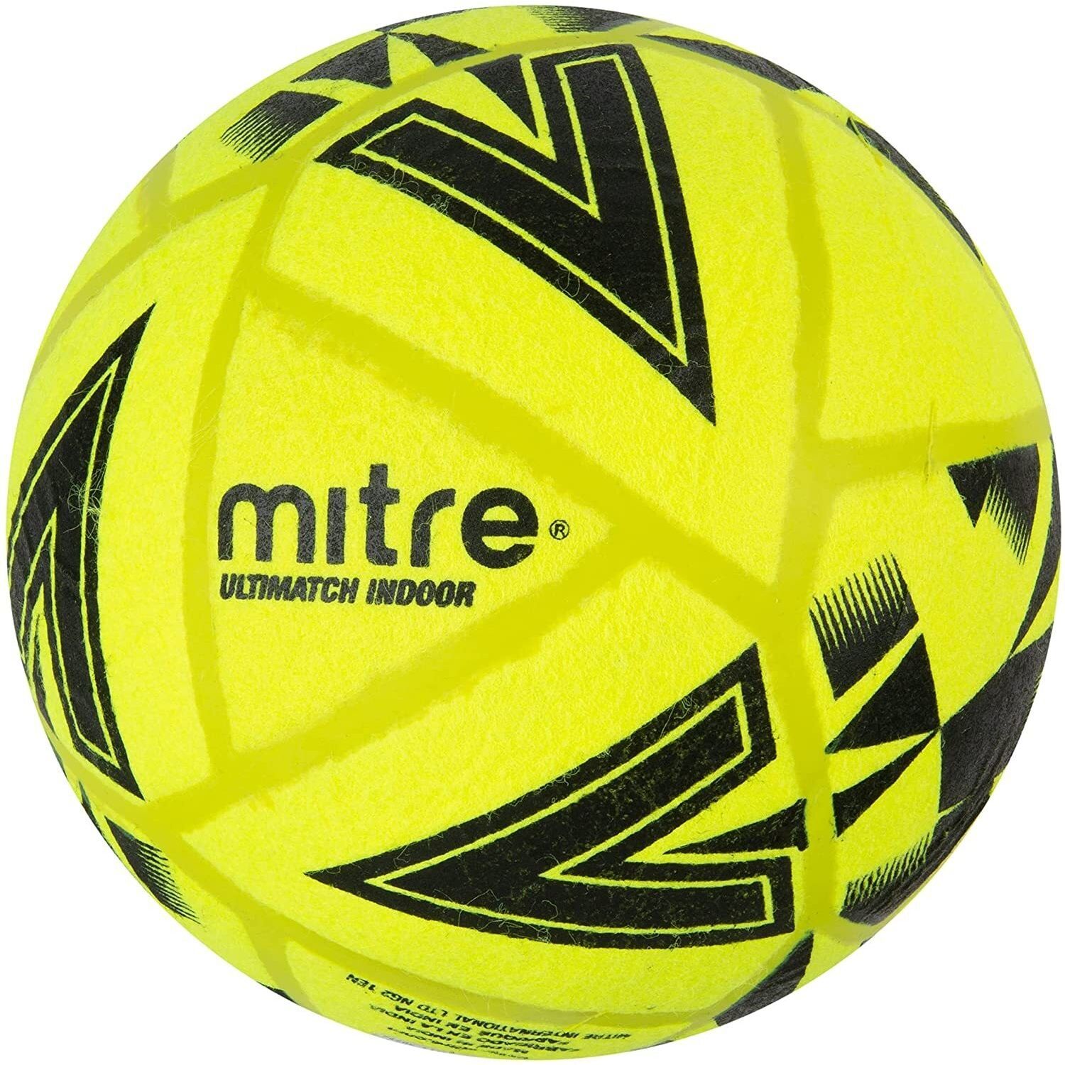 Mitre Ultimatch Indoor Soccer Soccer Ball Yellow/Black - Size 5