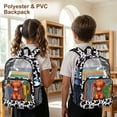 thumbnail image 4 of COEQINE Large Clear Backpack with Multiple Pockets, Heavy Duty Large PVC Transparent Bag 17 Inch College Backpack See Through Book Bag for Stadium Concert Beach, Cute Highland Cow Print, 4 of 7