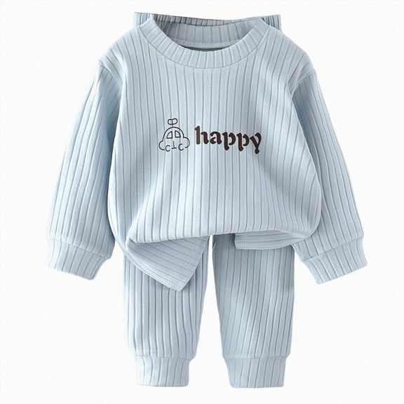 NIEWTR Kids Winter Two Piece Sets, Toddler Thermal Underwear Sets, Kids Warm Underwear Base Thermal Top and Pants Clothes Home Two Piece Sleep Set