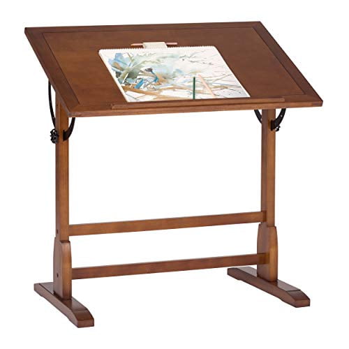 Details about   Vintage Rustic Oak Drafting Table Top Adjustable Drafting Table Craft Table Dra 