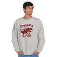 thumbnail image 3 of Ninjasaurus Rex Tyrannosaurus Turtle Men's Crewneck Sweatshirt Brisco Brands L, 3 of 5