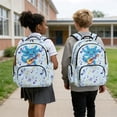 thumbnail image 4 of SEANATIVE 17 Inch School Bag for Kids Teens Stylish Girls Boys Backpack Book Bag Laptop Backpack for Elementary Middle High School Students, Cartoon Axolotl Guitar Musical Note Blue, 4 of 7